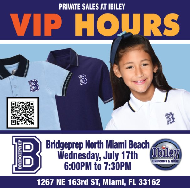 Private Uniform Sale at Ibiley Uniforms 1267 NE 163rd Street Miami, FL 33162